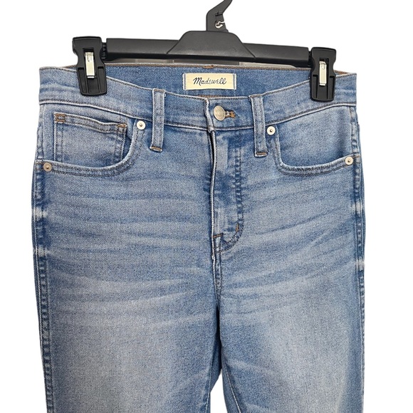 Madewell Hi Rise Skinny Crop Blue Jeans Distressed Size 26 - Picture 3 of 14